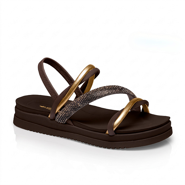 Sandália Flatform Mississipi Berteli Cacau - J1494-0004