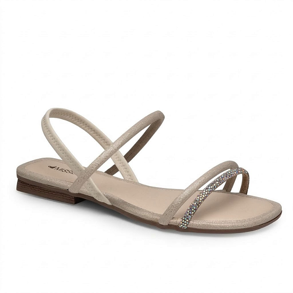 Sandália Mississipi enfeite Furtacor Marfim Rives Gelo - J2781-0001