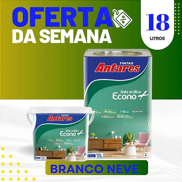 TINTA ACRÍLICA BRANCO NEVE LATA 18L