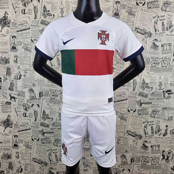 DUPLICADO - Kit Infantil PortugalI Camisa e Short 2022/2023 - Manto Torcedor
