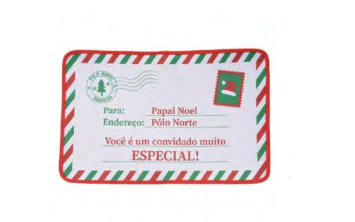 Tapete Decorativo Carta de Natal (Colorido) 60cm
