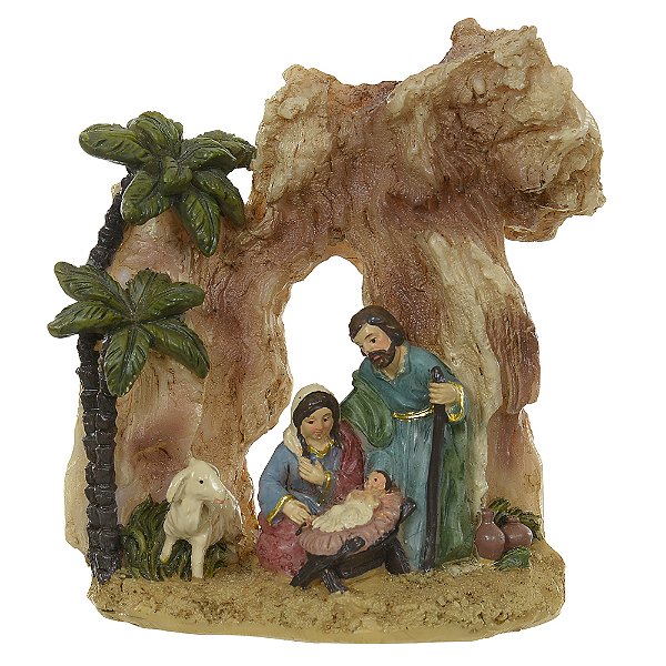 Mini Presépio Sagrada Familia Natal (Colorido) 10,4cm