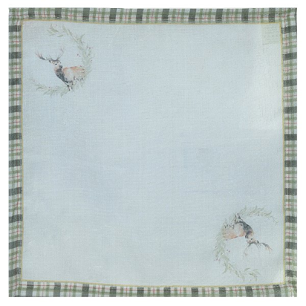 Guardanapo De Tecido Natal Rústico (Verde) 45cm