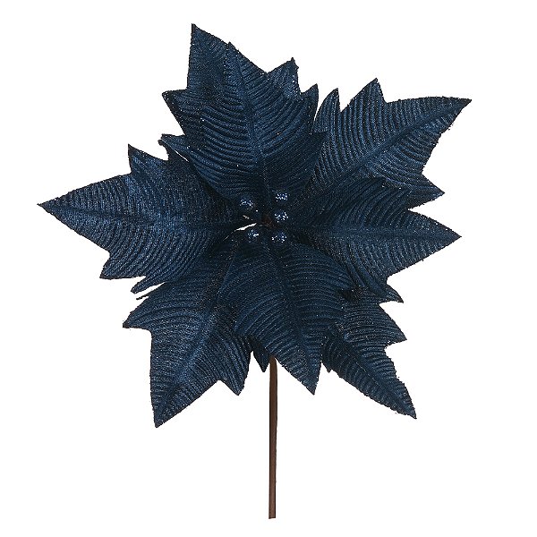 Haste Bico de Papagaio Natal Aveludado (Azul) 26cm