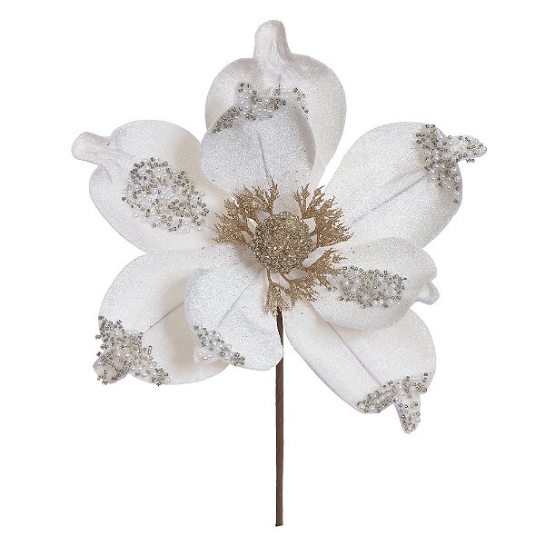 Haste Magnolia Natal Aveludado (Off White) 18cm