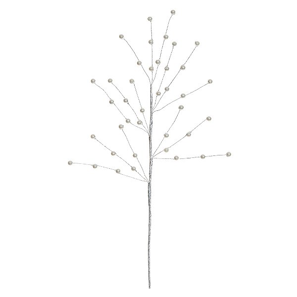 Complemento Pérola Natal Branco 49cm