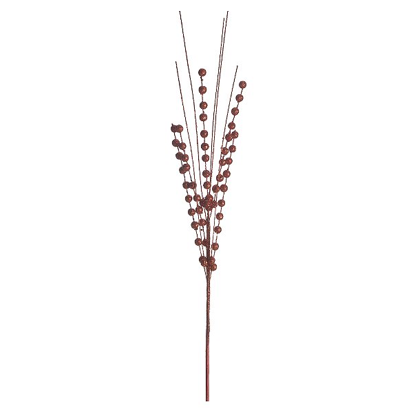 Complemento Bolinha Natal c/ Glitter Vermelho 54cm