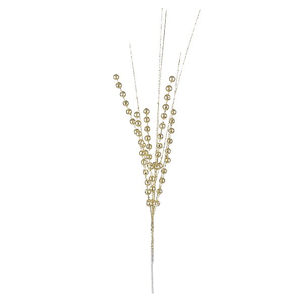 Complemento Bolinha Natal c/ Glitter Dourado 54cm