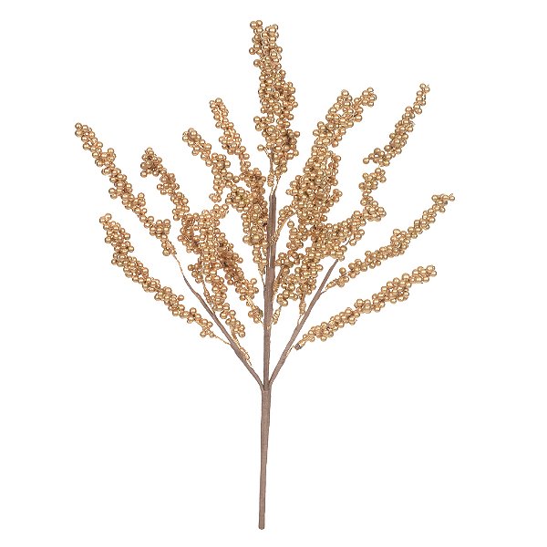 Complemento Berry Natal Dourado Fosco 40cm