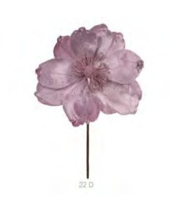 Flor de Natal Magnolia C/Glitter (Rose) 24cm
