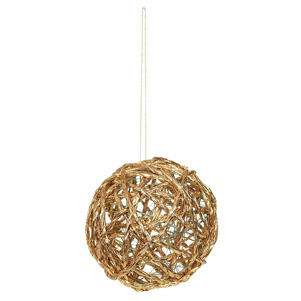 Bola de Natal Aramada (Dourado) 10cm