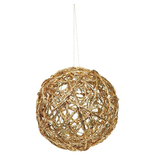 Bola de Natal Aramada (Dourado) 15cm