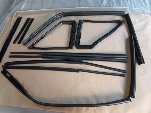 Kit completo Par Borracha de Quebra-vento Original VW + Kit Canaletas e Pestanas no Padrão Original
