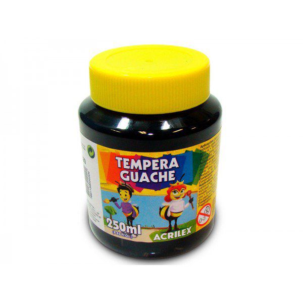 Tinta guache 250ml - preto