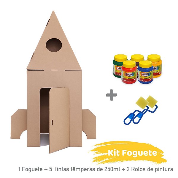 Kit Foguete para Colorir - Eu Amo Papelão