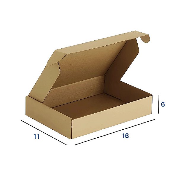 Caixa de Papelão N0 - 16 x 11 x 6 | NZB Embalagens - Embalagens para  e-commerce, envelopes e fitas | NZB Embalagens