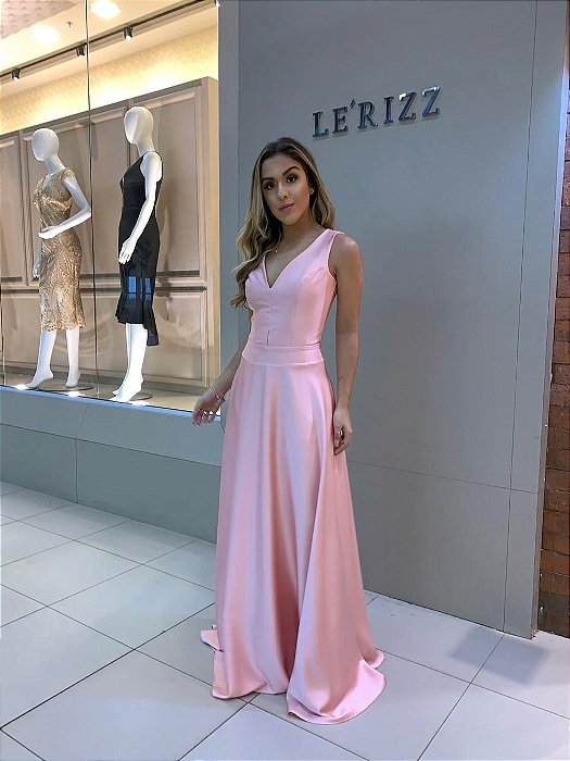 vestido social de seda