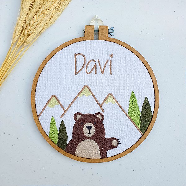 Quadro/Porta Maternidade – Urso na Montanha