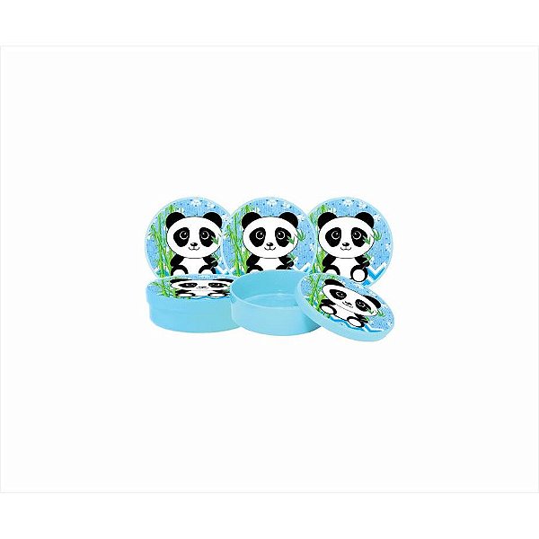 10 Latinhas Panda (azul) - Envio Imediato