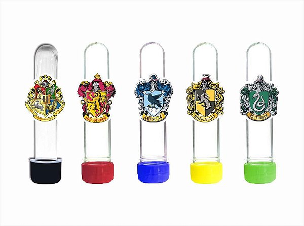 10 tubetes Harry Potter Clãs (colorido)