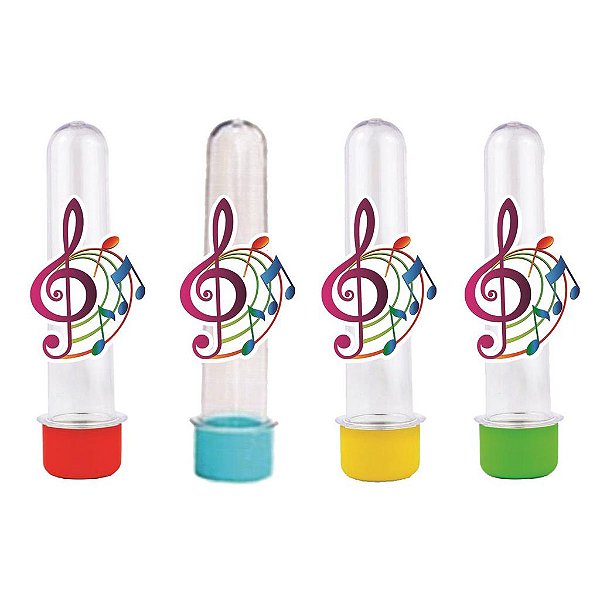 10 tubetes Notas Musicais (colorido)