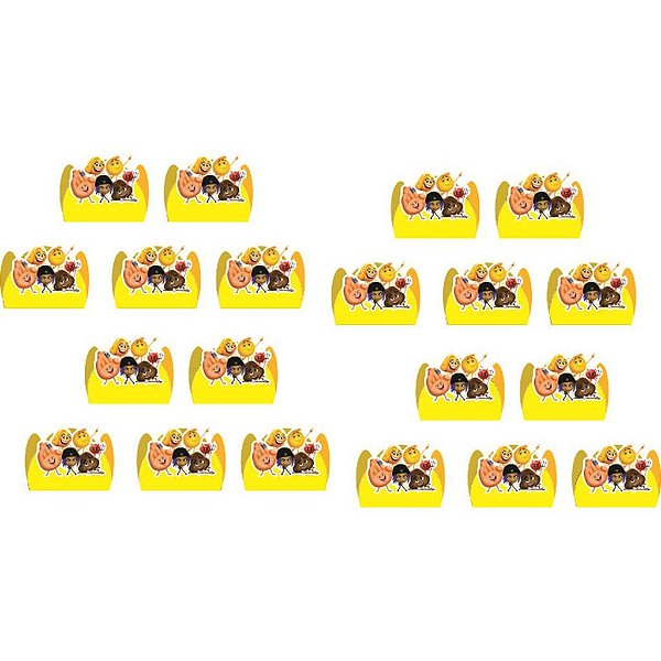 100 Forminhas para doces 4 pétalas Emoji filme - Envio Imediato