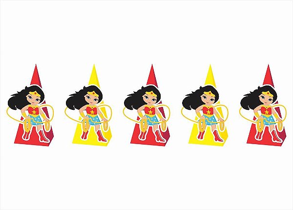 20 Caixinhas CONE para doces Mulher Maravilha Baby (cute)