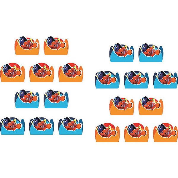 200 Forminhas 4 pétalas p/ doces Procurando Nemo - Envio Imediato