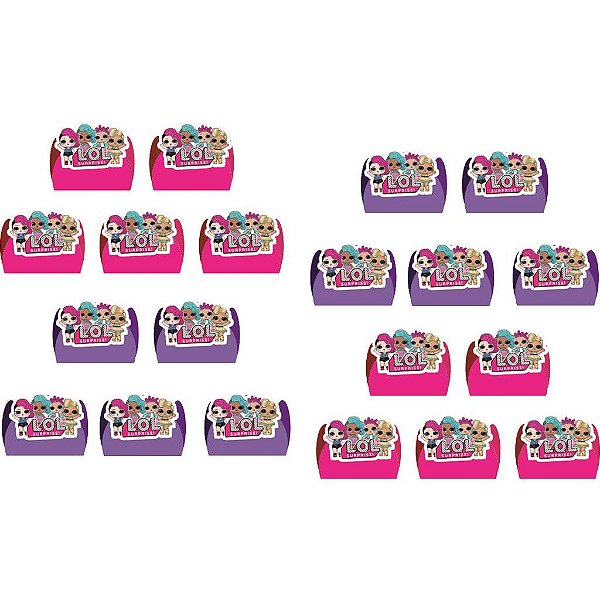 200 Forminhas p/ doces Lol Surprise pink lilás - Envio Imediato