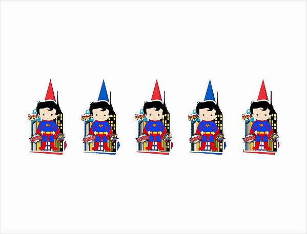 30 Caixinhas CONE para doces Superman Baby