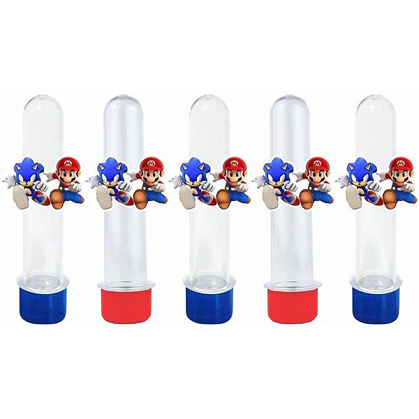 30 Tubetes Sonic x Mario - Envio Imediato