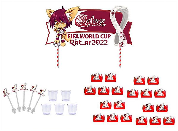 Kit Festa Copa do Mundo do Qatar 301 peças