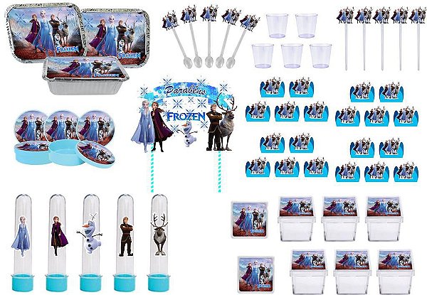 Kit festa Frozen 2 (155 peças) 20 pessoas