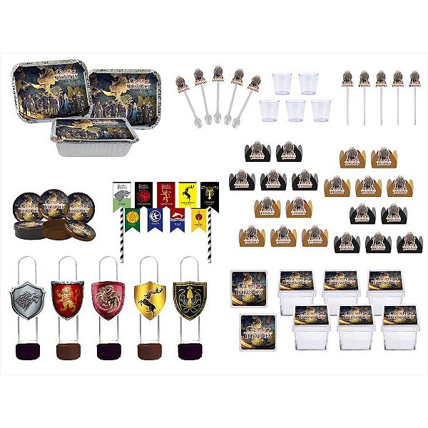 Kit Festa Game of Thrones 121 peças (10 pessoas)