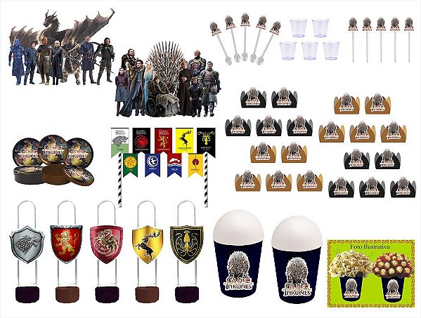 Kit festa Game Off Thrones (105 peças) 10 pessoas