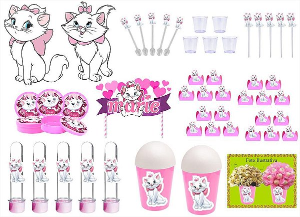 Kit Digital Gatinha Marie Png (1 Por 3)