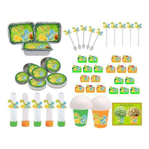 Kit Festa Infantil Dinossauro 106 Peças (10 pessoas)