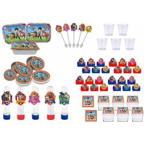 Kit Festa Infantil Patrulha Canina 110 Peças (10 pessoas)