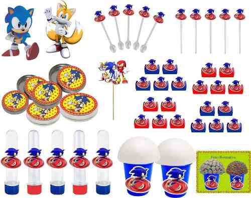 Kit Festa Infantil Sonic 265 Peças