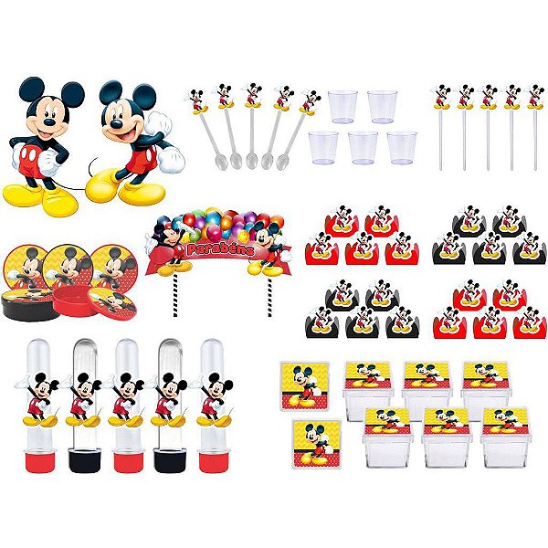 Kit festa Mickey 173 peças (20 pessoas)