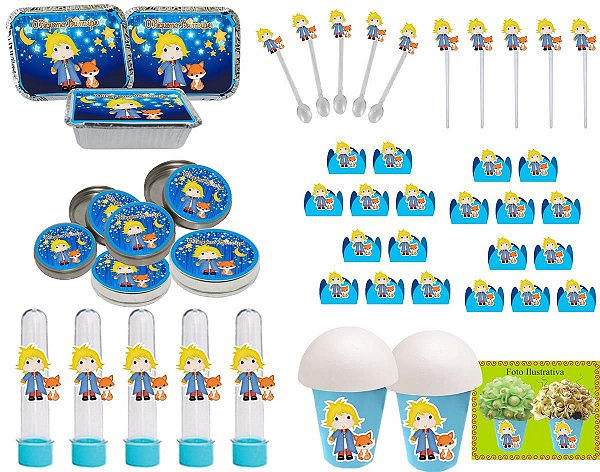 Kit festa O Pequeno Príncipe baby 106 peças (10 pessoas)