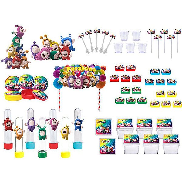 Kit festa Oddbods 113 peças (10 pessoas)