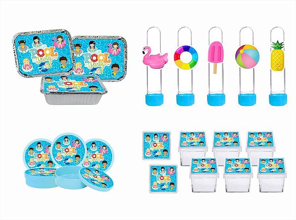 Kit de Lembrancinha Personalizada para festa no tema Pool Party Festa na  Piscina (4 modelos), Unidunitê