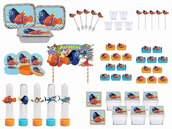 Kit festa Procurando Nemo 191 peças (20 pessoas)