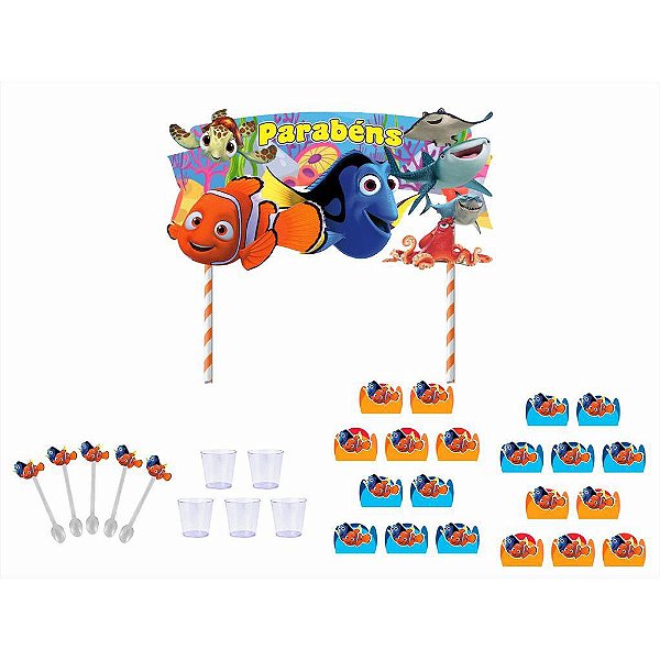 Kit festa Procurando Nemo 61 peças
