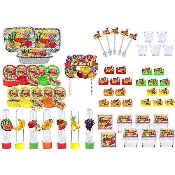Kit festa Salada de Frutas 111 peças (10 pessoas)