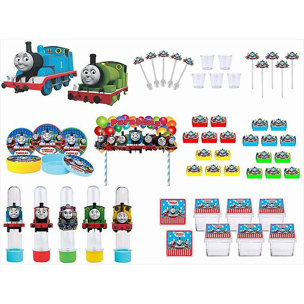 Kit festa Thomas e Seus Amigos (colorido)  113 peças (10 pessoas)