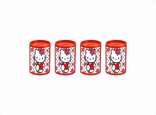 10 Cofrinhos Hello Kitty vermelho