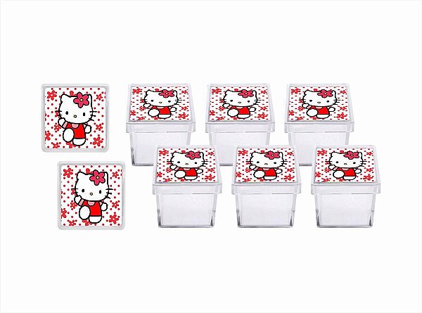 30 Caixinhas Hello Kitty vermelho