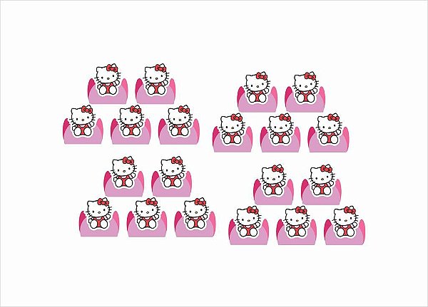 50 Forminhas Hello Kitty rosa